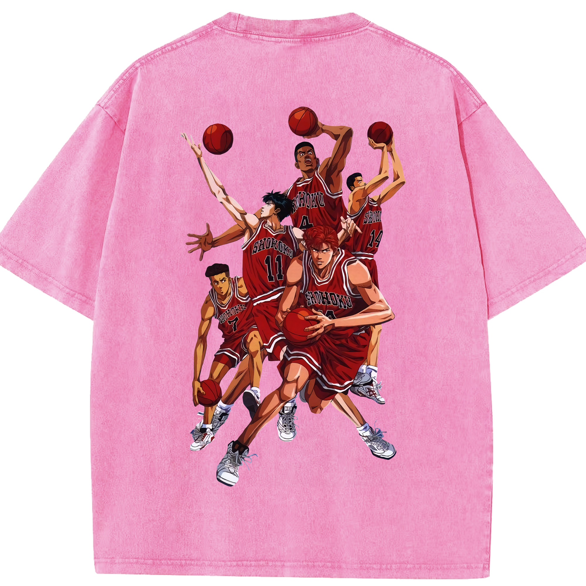 （画像用） SLAM DUNK／スラムダンク 綿100% ヴィンテージ風 半袖Tシャツ（背面プリント）